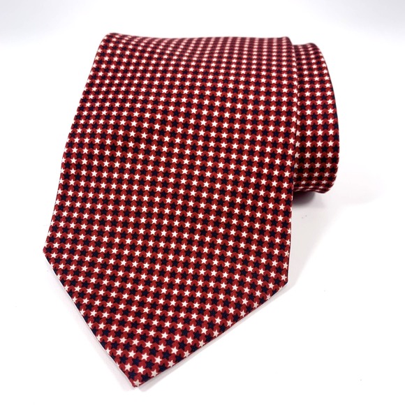 Fox News Other - Fox News Channel Mens Silk Fair & Balanced Special Report Red w Stars USA Rare